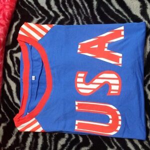 Blue and Red USA Shirt XL